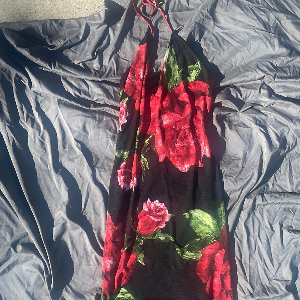 Small dress with roses very cute only worn once